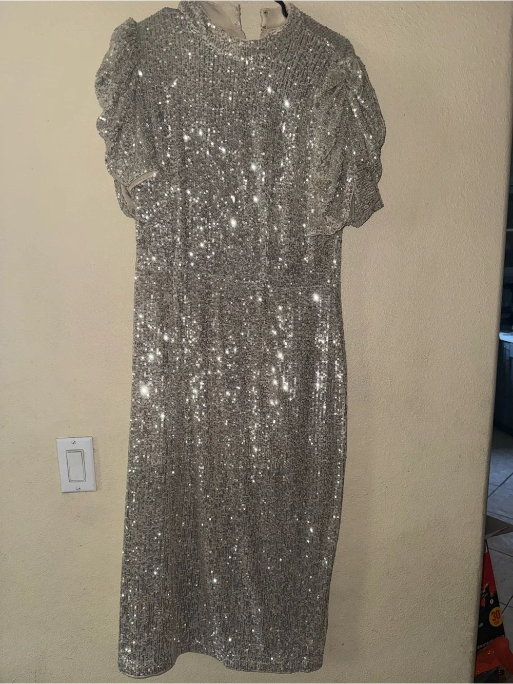 h&m silver glitter dress | Dresses | Hm Sequin Midi size:XSmall